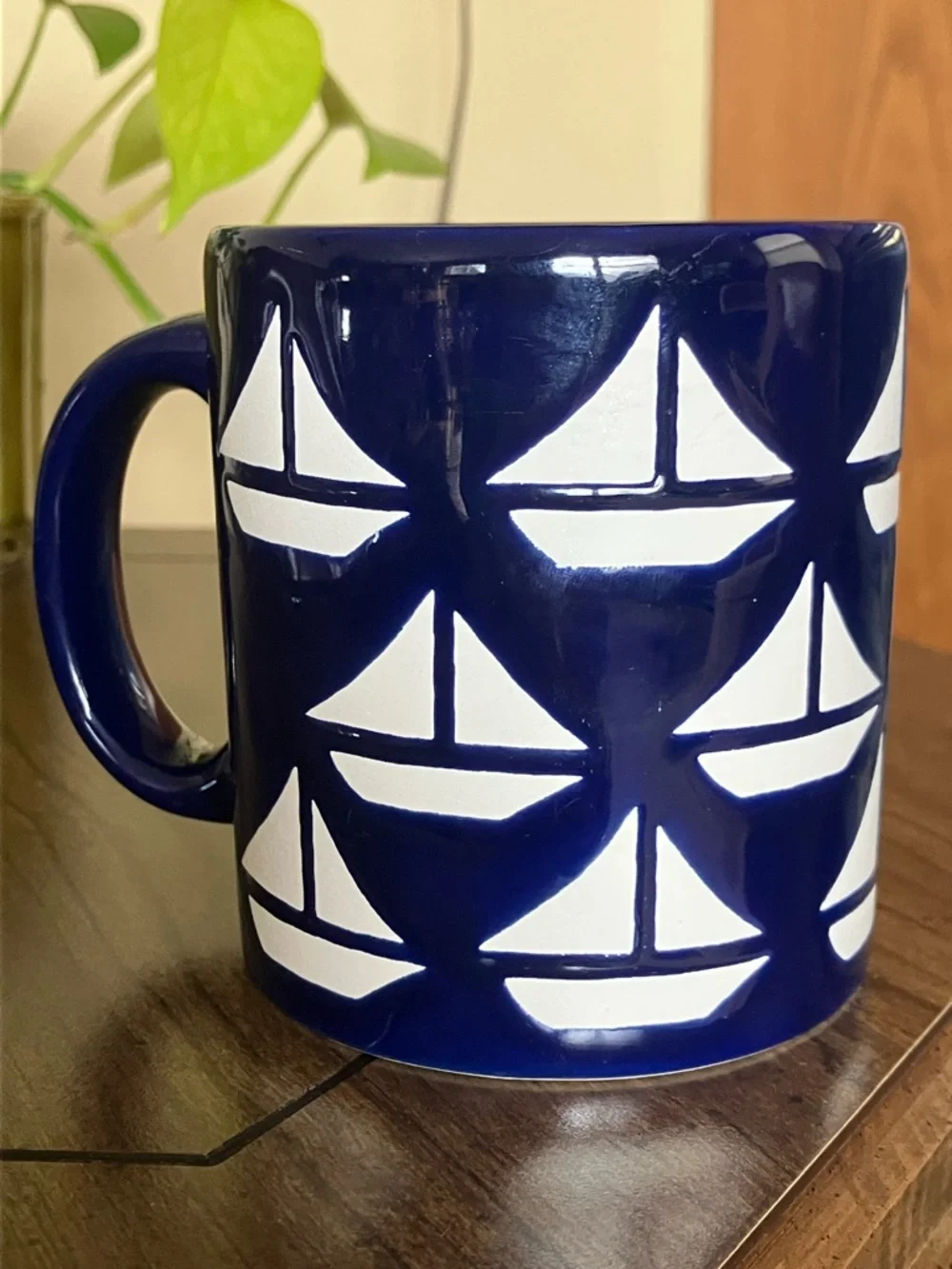 EUC Vintage Waechtersbach sailboats coffee mug (W Germany)